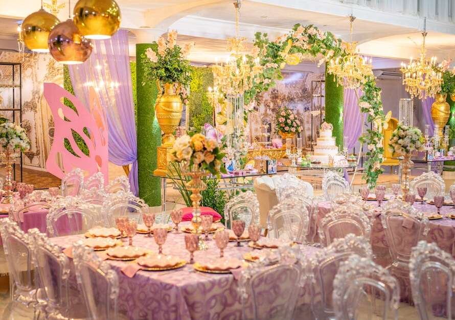 rose gold quinceañera themes